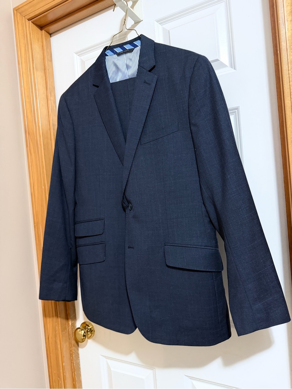 Banana Republic Dark Navy Single-Breasted Men's Modern Slum Fit Suit